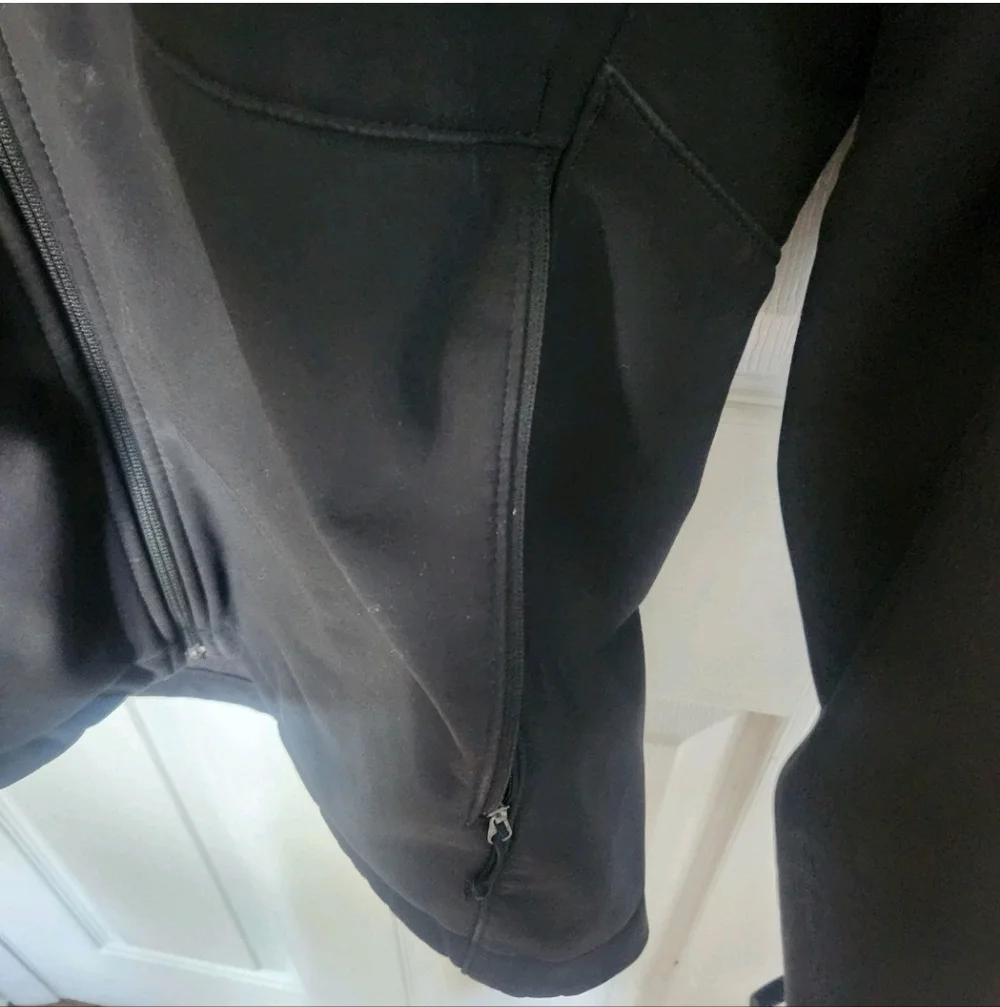 The North Face‎ Mens L Jacket Windwall Black Full Zip Soft Shell Winter Thermal